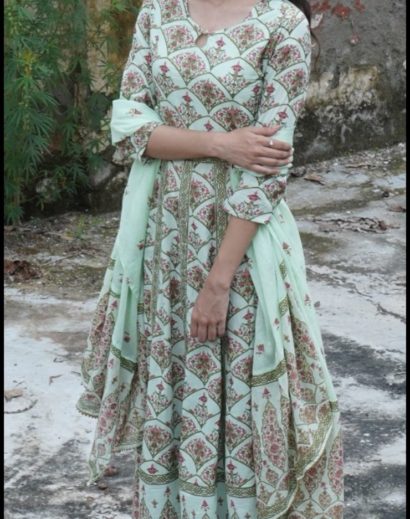 Mull Mull Cotton Long Gown