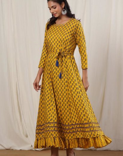 Mustard Long Yellow Dress
