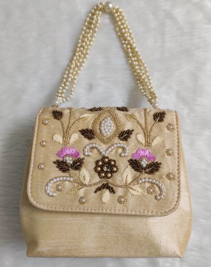 Raw Silk Party Handbag