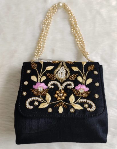 Black Decorative Party Handbag