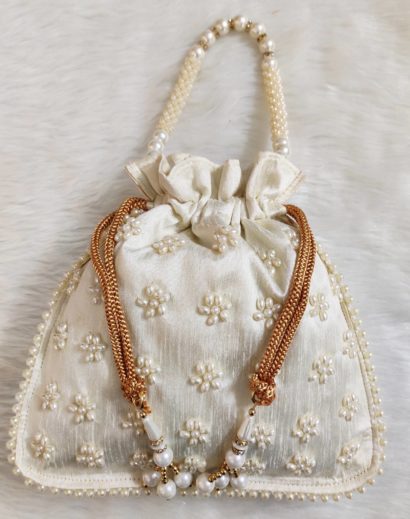 Pearl Handwork Potli Bag