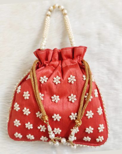 Ethnic Red Potli Bag