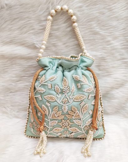 Silk Potli Batwa Bag for Wedding
