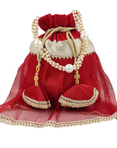 Silk Potli Bag with Matching Tassels
